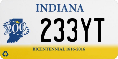 IN license plate 233YT