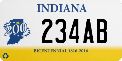 IN license plate 234AB