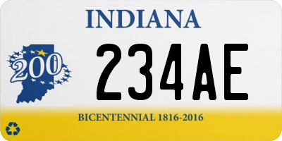 IN license plate 234AE