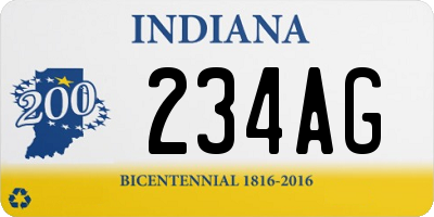 IN license plate 234AG