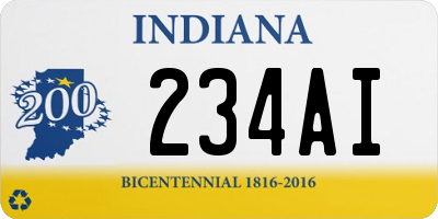 IN license plate 234AI