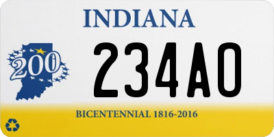 IN license plate 234AO