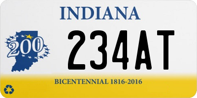 IN license plate 234AT