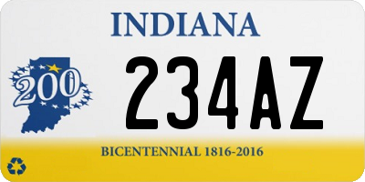 IN license plate 234AZ