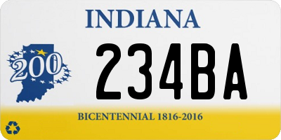 IN license plate 234BA