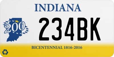 IN license plate 234BK