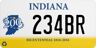 IN license plate 234BR