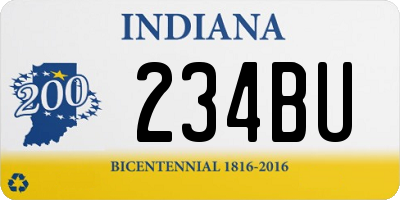 IN license plate 234BU