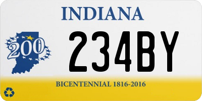 IN license plate 234BY