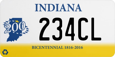 IN license plate 234CL