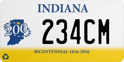 IN license plate 234CM