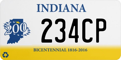 IN license plate 234CP