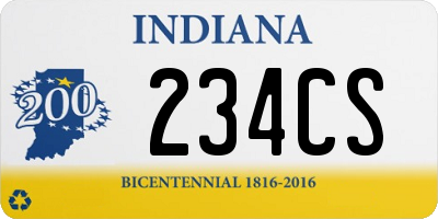 IN license plate 234CS