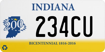 IN license plate 234CU