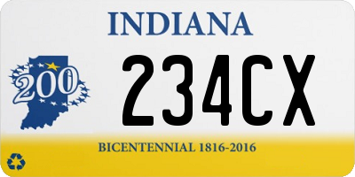 IN license plate 234CX