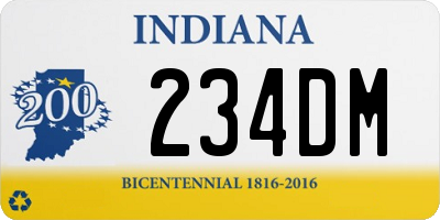 IN license plate 234DM