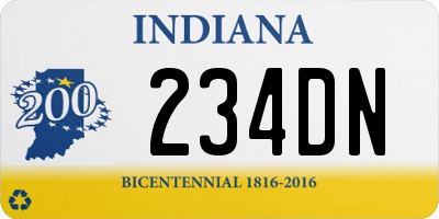 IN license plate 234DN