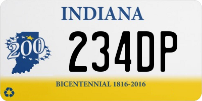 IN license plate 234DP