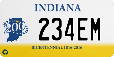 IN license plate 234EM