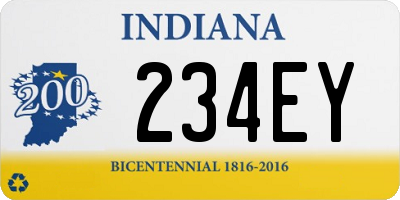 IN license plate 234EY