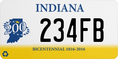 IN license plate 234FB