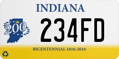 IN license plate 234FD