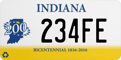 IN license plate 234FE