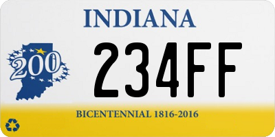 IN license plate 234FF