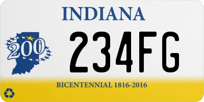IN license plate 234FG
