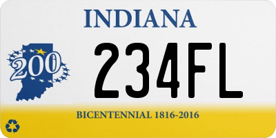 IN license plate 234FL