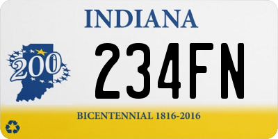 IN license plate 234FN