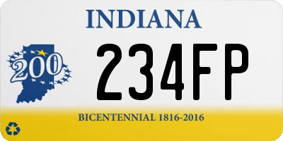 IN license plate 234FP