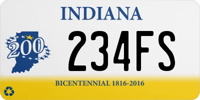 IN license plate 234FS