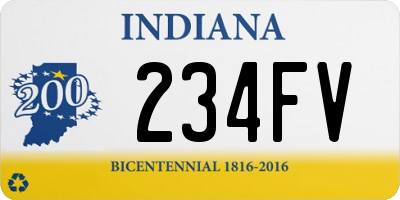 IN license plate 234FV