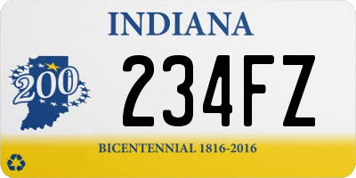 IN license plate 234FZ