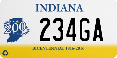 IN license plate 234GA