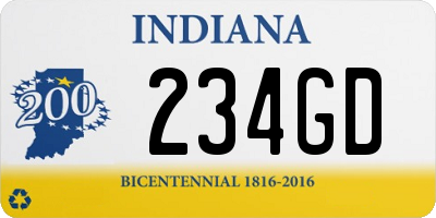 IN license plate 234GD