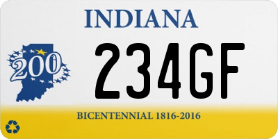 IN license plate 234GF