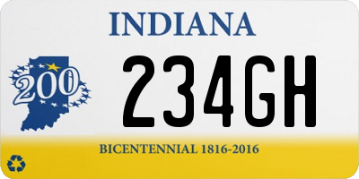 IN license plate 234GH