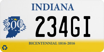 IN license plate 234GI