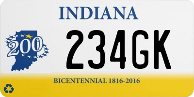 IN license plate 234GK