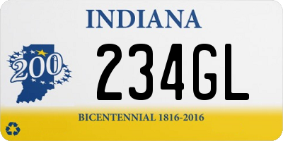 IN license plate 234GL