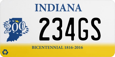 IN license plate 234GS