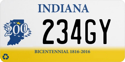 IN license plate 234GY