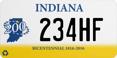 IN license plate 234HF