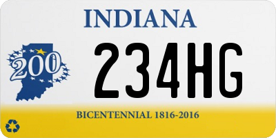 IN license plate 234HG