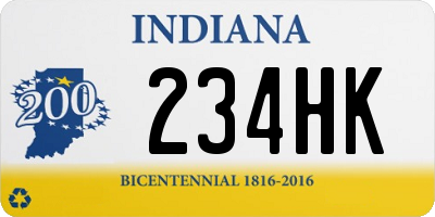 IN license plate 234HK