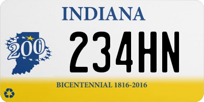 IN license plate 234HN