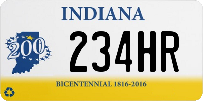 IN license plate 234HR