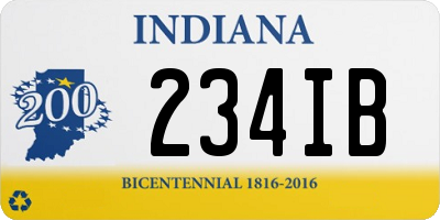 IN license plate 234IB